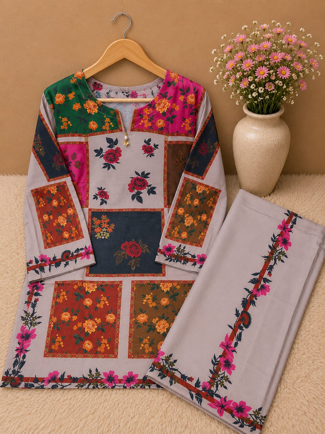 Premium 2-Piece Bana Dora Lawn Suit