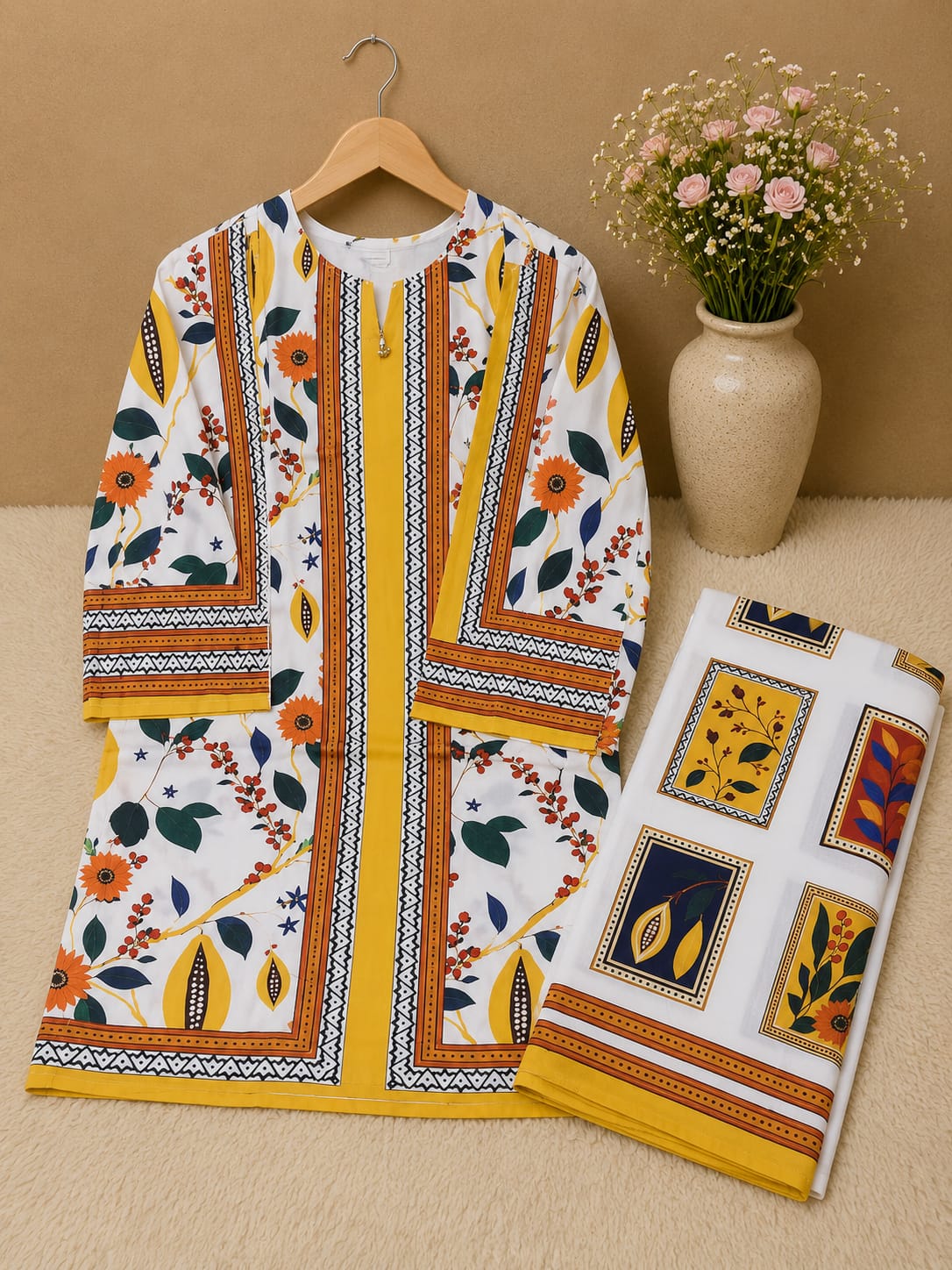 Premium 2-Piece Bana Dora Lawn Suit