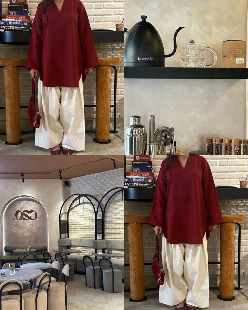 Malai Lawn Shirt With Malai Lawn Farshi Shalwar