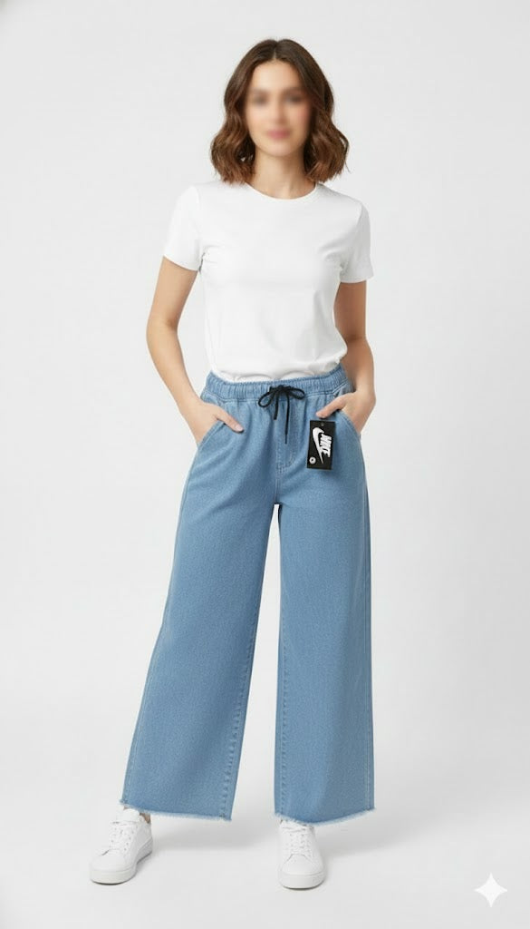 Stylish Baggy Denim Jeans – Adjustable Waist
