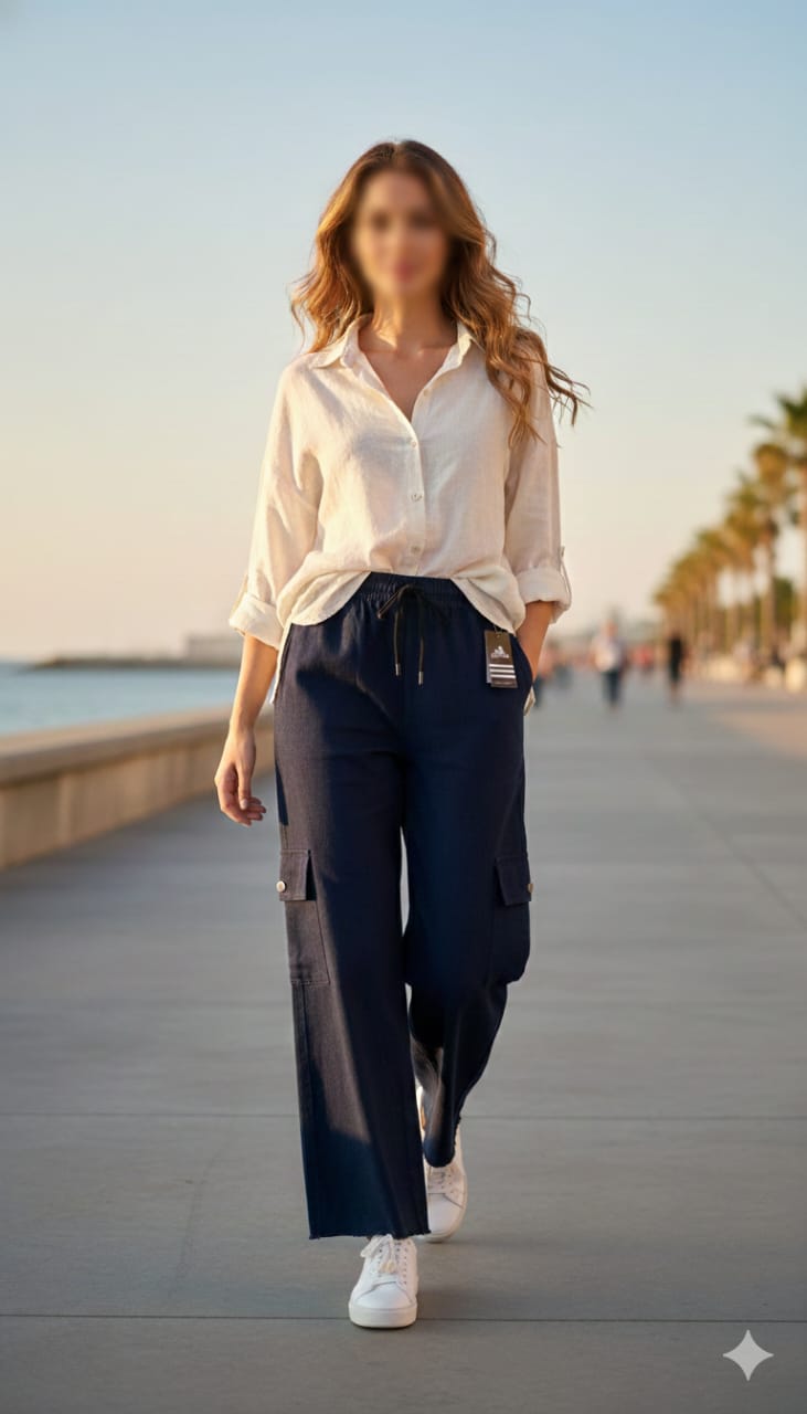 Cargo Style Baggy Stretchable Denim Jeans