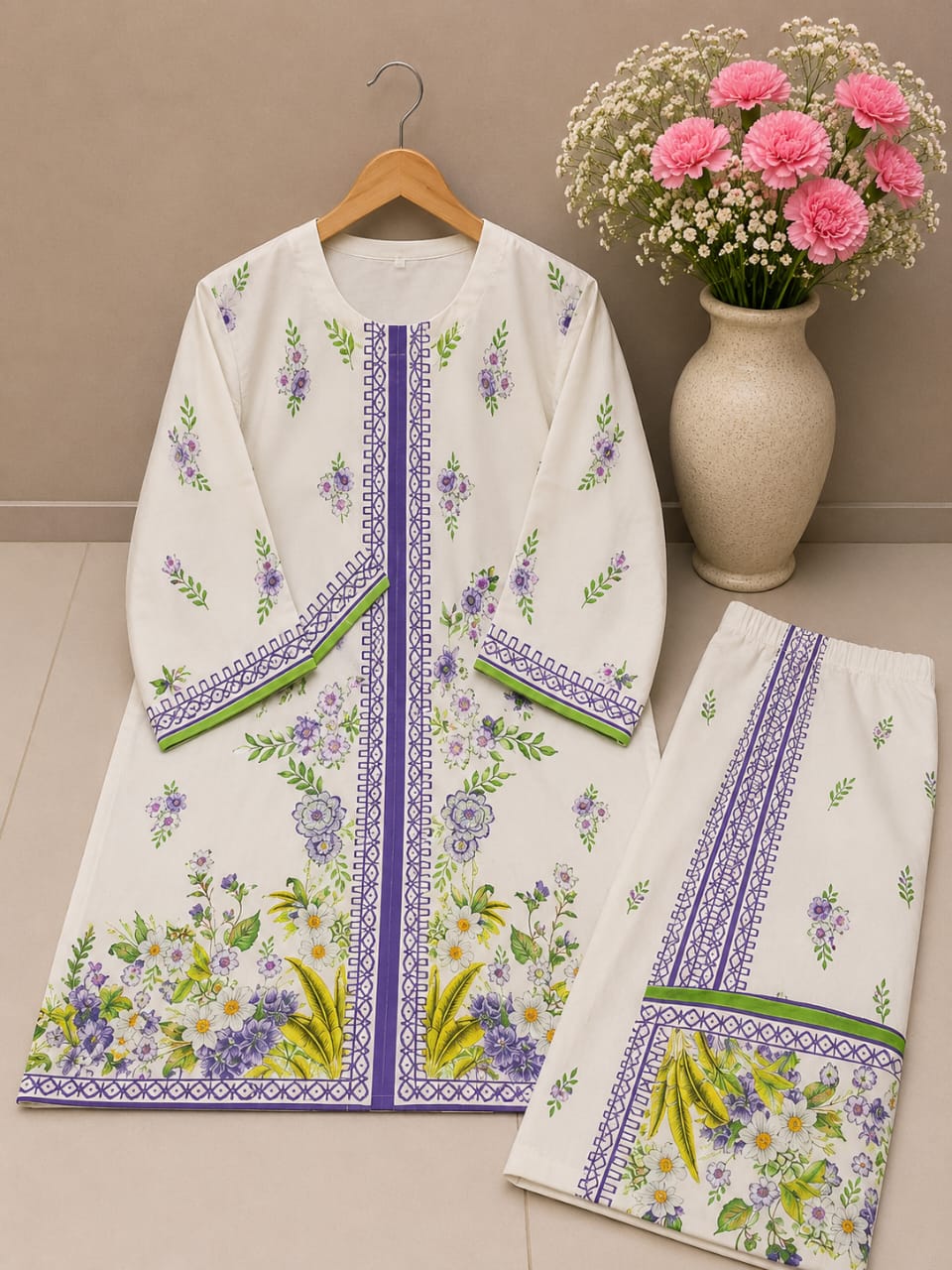 Premium 2pc Bana Dora Lawn Suit With 5 Digital Prints