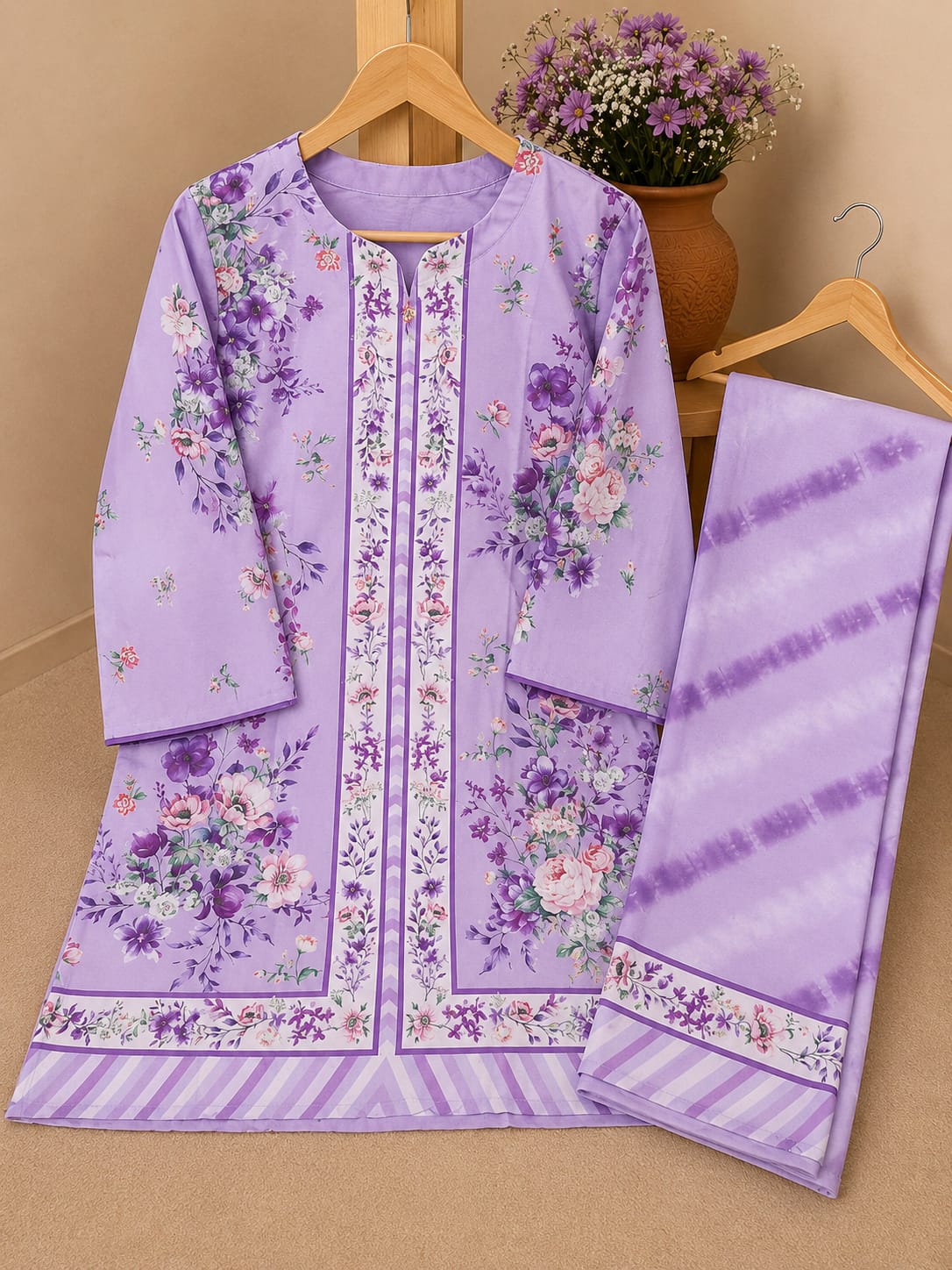 Premium 2pc Bana Dora Lawn Suit With 5 Digital Prints