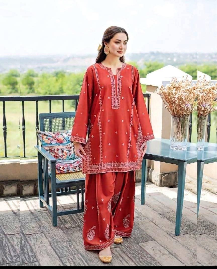 Farshi Shalwar Co-Ord Set With Elegant Embroidery
