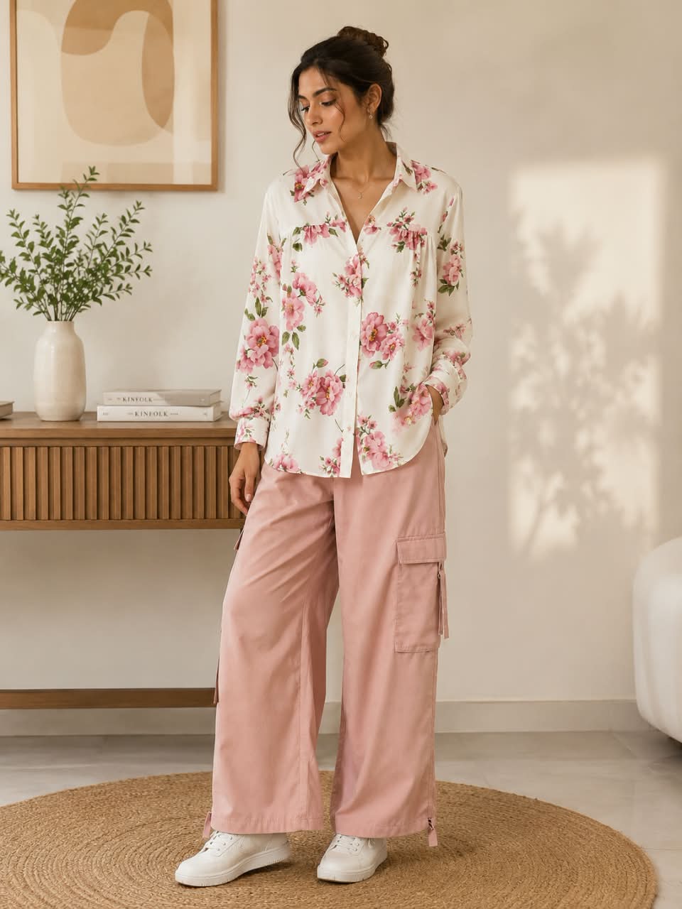 Western 2pc Georgette Shirt with Cargo Pant