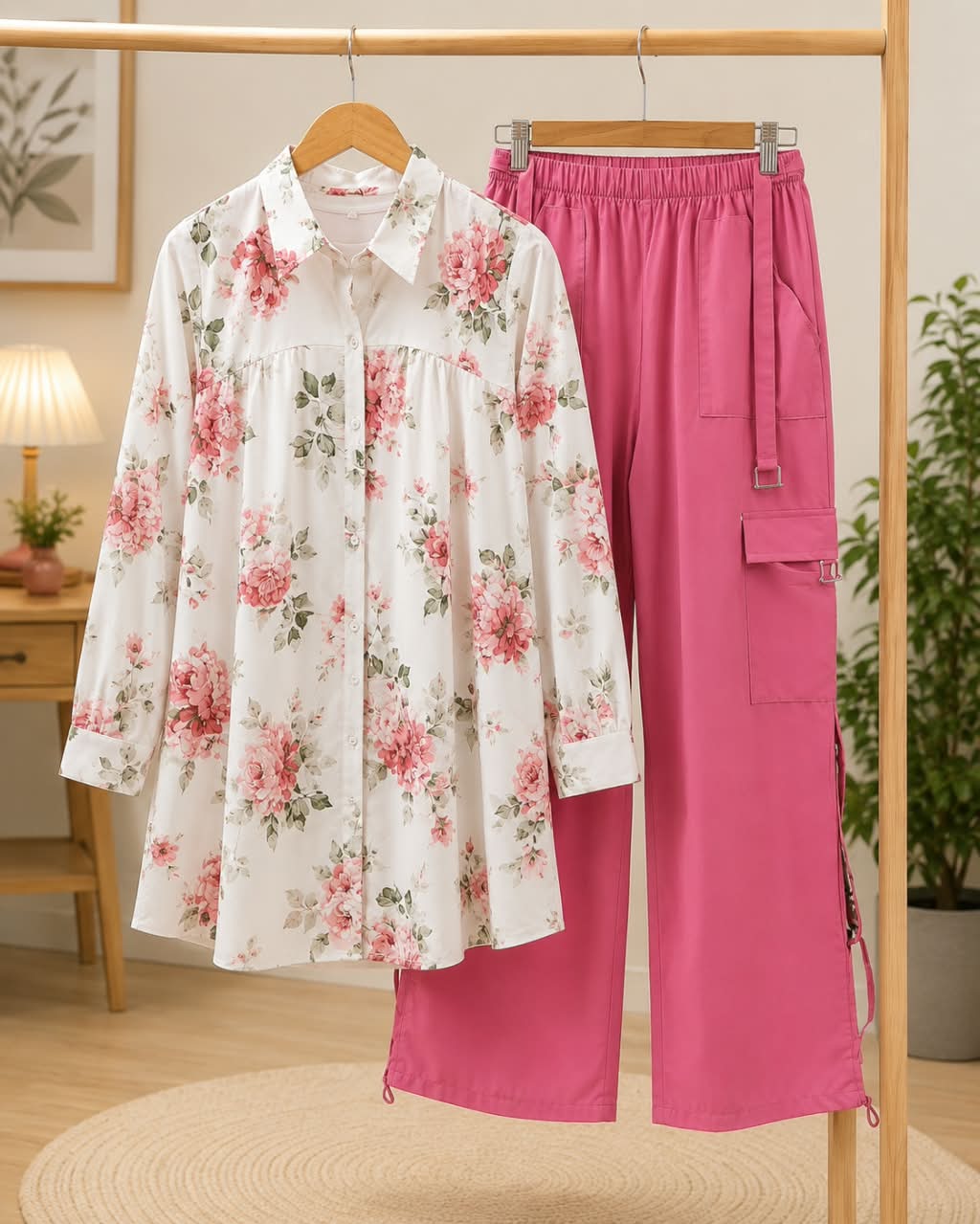 Western 2pc Georgette Shirt with Cargo Pant