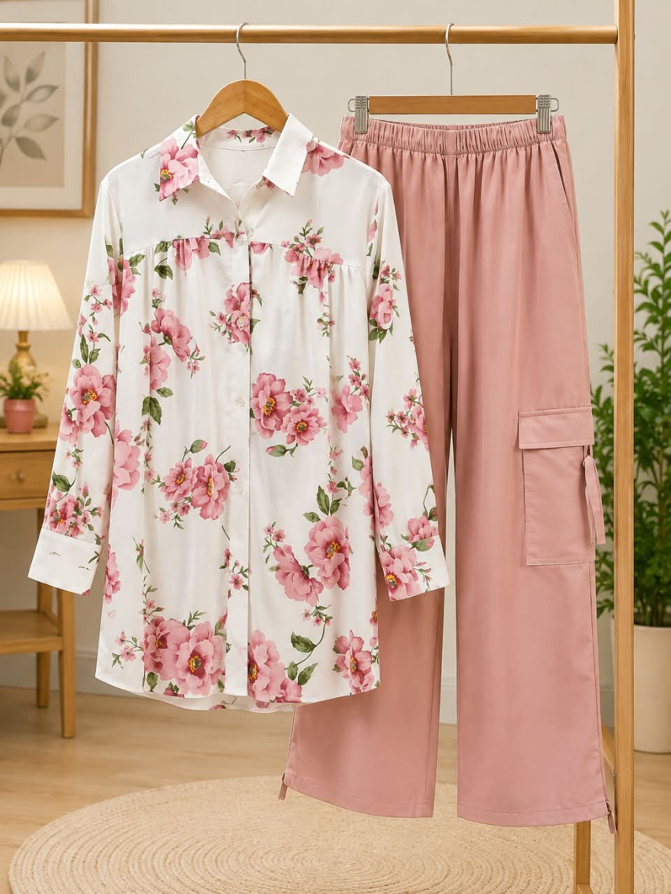 Western 2pc Georgette Shirt with Cargo Pant