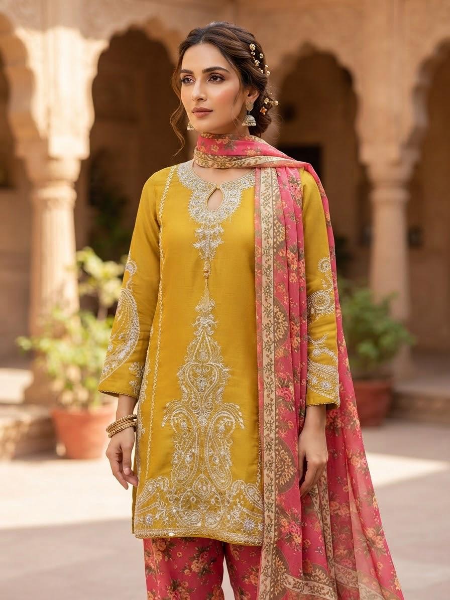 Sequence Embroidered Fancy 3pc Suit