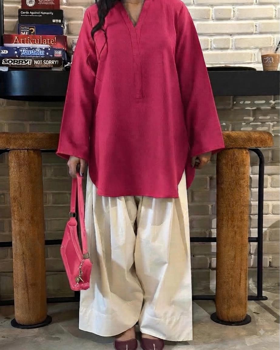 Malai Lawn Shirt With Malai Lawn Farshi Shalwar