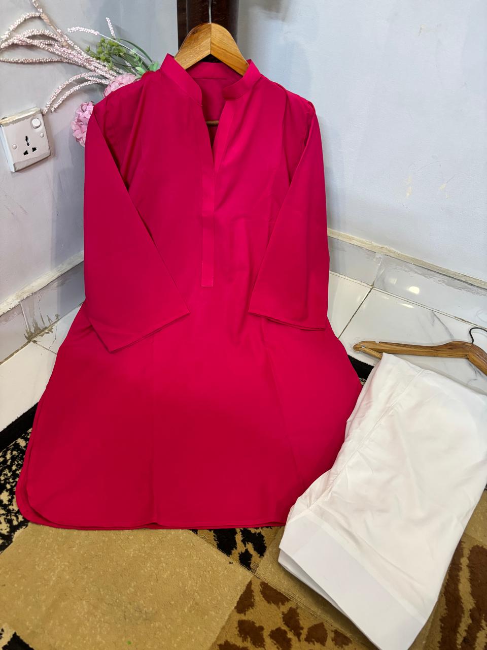 Malai Lawn Shirt With Malai Lawn Farshi Shalwar