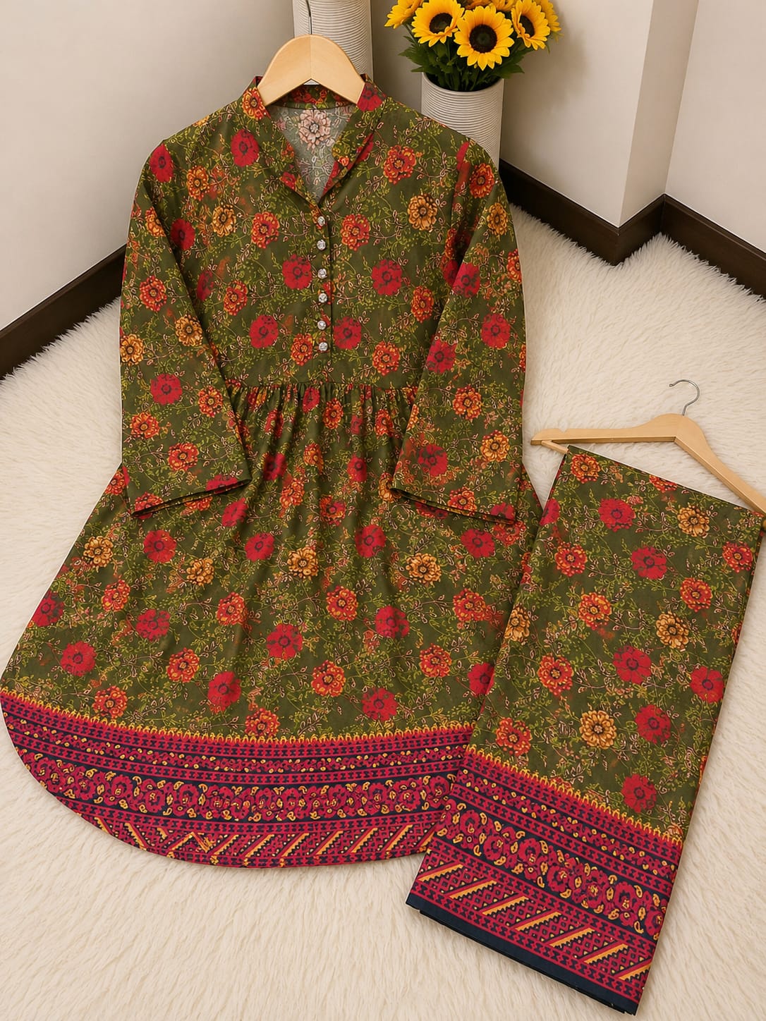 Polo Cotton Frock 2pc Suit – with 9 Prints