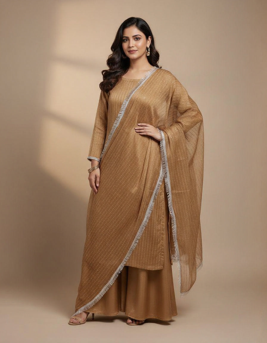 Original Shisha Silk Stones  3pc Suit with Shamoze Silk Flapper